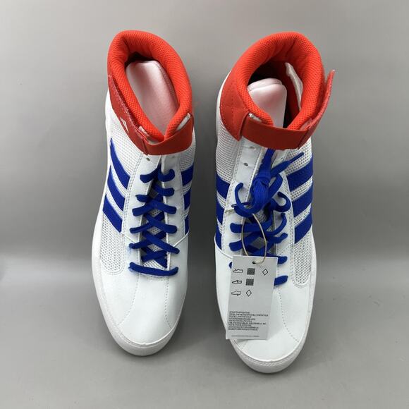Adidas HVC 2 Wrestling Shoes Men Size 11.5 White Red Blue Lightweight Sneakers main image 4